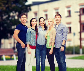 Image showing group of smiling students standing