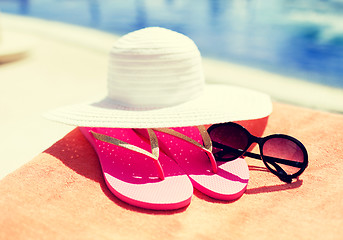 Image showing close up of summer accessories