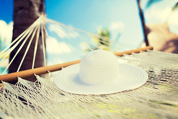 Image showing picture of hammock with white hat