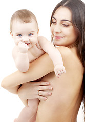 Image showing happy mother with baby