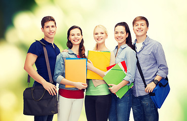 Image showing group of smiling students standing