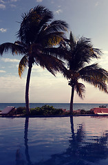 Image showing swimming pool on tropical beach