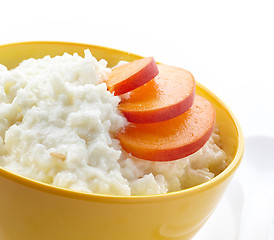 Image showing Bowl of rice flakes porridge