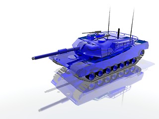 Image showing blue glass tank