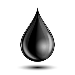 Image showing Vector illustration of black drop