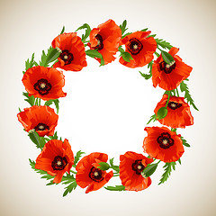 Image showing Wreath of Poppies