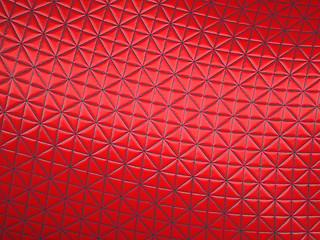 Image showing Red fabric with triangle stitched pattern