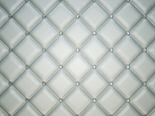 Image showing Luxury leather background with diamonds or gemstones