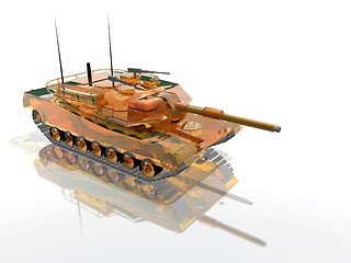 Image showing orange glass tank