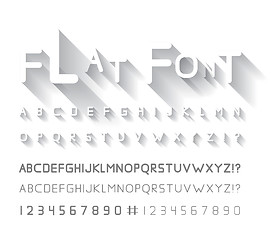 Image showing Flat font