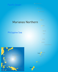 Image showing northern mariana islands map