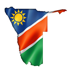 Image showing Namibian flag map