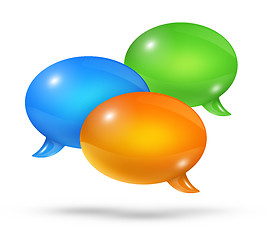 Image showing Group of speech bubbles