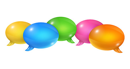 Image showing Group of speech bubbles