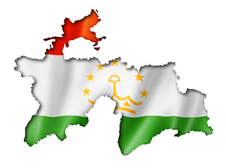 Image showing Tajikistan flag map