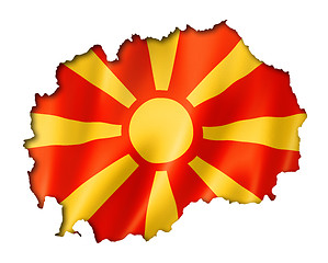 Image showing Macedonian flag map
