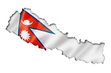 Image showing Nepalese flag map