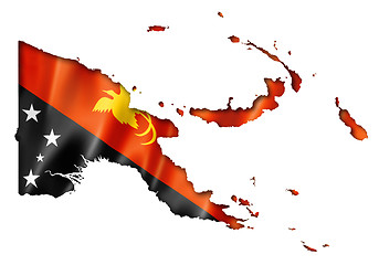 Image showing Papua New Guinea flag map