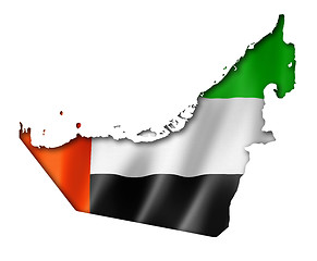 Image showing United Arab Emirates flag map