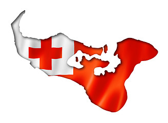 Image showing Tonga flag map