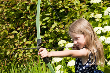 Image showing little girl with big bow