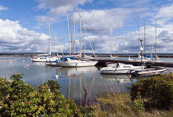 Image showing Summer landscape with boats