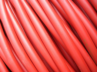 Image showing red electric cable