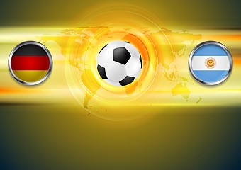 Image showing Soccer background. Germany and Argentina football design