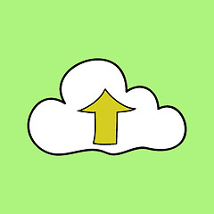 Image showing Doodle style cloud computing