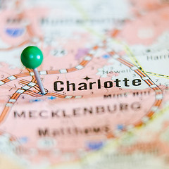 Image showing charlotte qc city pin on the map