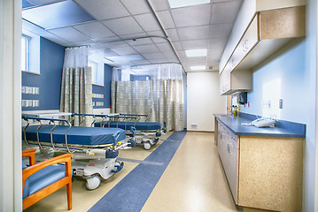 Image showing Interior of empty hospital room