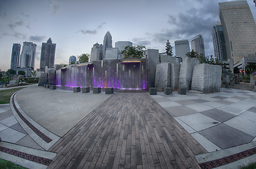 Image showing August 29, 2014, Charlotte, NC - view of Charlotte skyline at ni