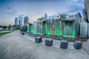 Image showing August 29, 2014, Charlotte, NC - view of Charlotte skyline at ni