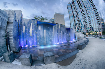 Image showing August 29, 2014, Charlotte, NC - view of Charlotte skyline at ni