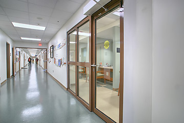 Image showing hospital corridor hallway