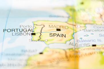 Image showing spain country on map