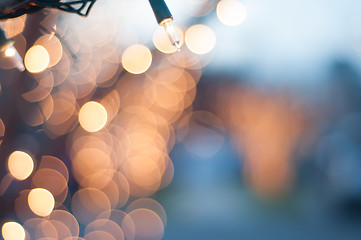 Image showing bokeh reflections of christmas lights