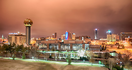 Image showing Knoxville Tennessee at night