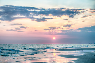 Image showing Sunset on Florida Beach