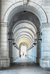 Image showing Vaulted ceiling at Washington DC train station