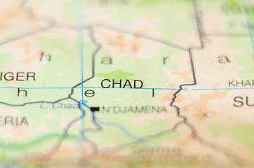 Image showing chad country on map