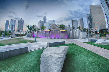 Image showing August 29, 2014, Charlotte, NC - view of Charlotte skyline at ni