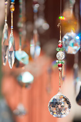 Image showing abstract crystals dangling background