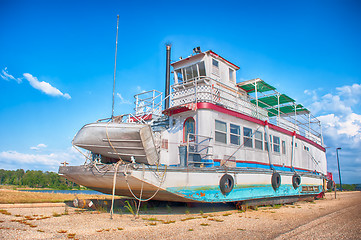 Image showing old abandoned ferry ship