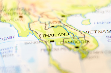 Image showing thailand country on map