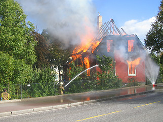 Image showing House on fire