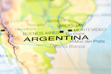 Image showing argentina country on map