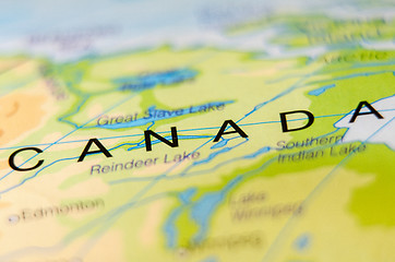 Image showing canada country on map