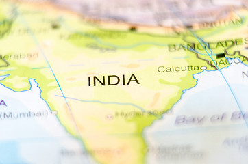 Image showing india country on map