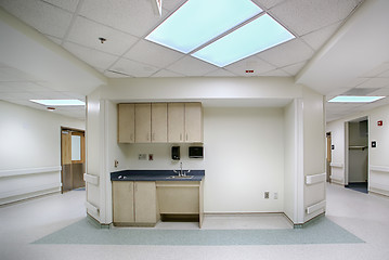 Image showing hospital corridor hallway